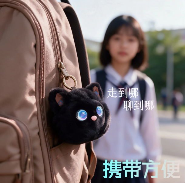 博崽挂在包上